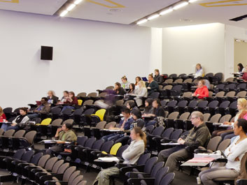 Auditorium seating at Victoria University Melbourne